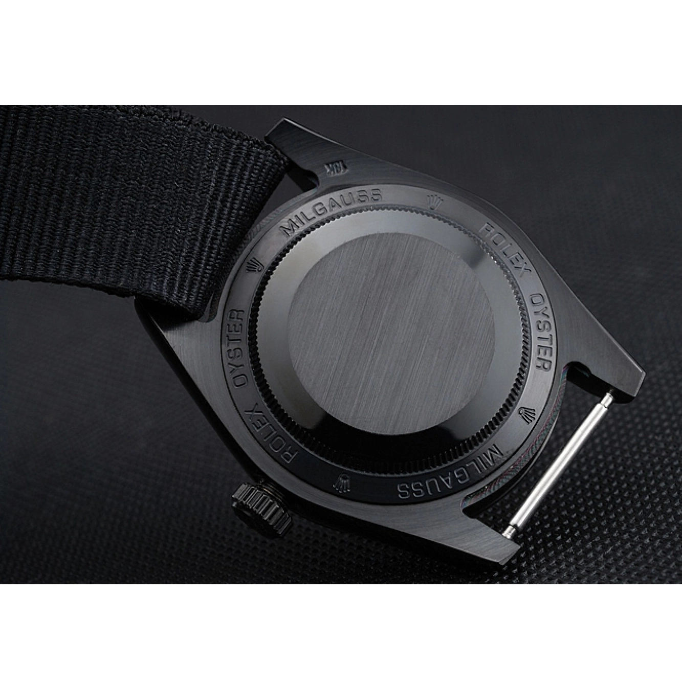 Aaa replica watch Black Strap Nylon Rolex 622000 Milgauss Bamford 0824